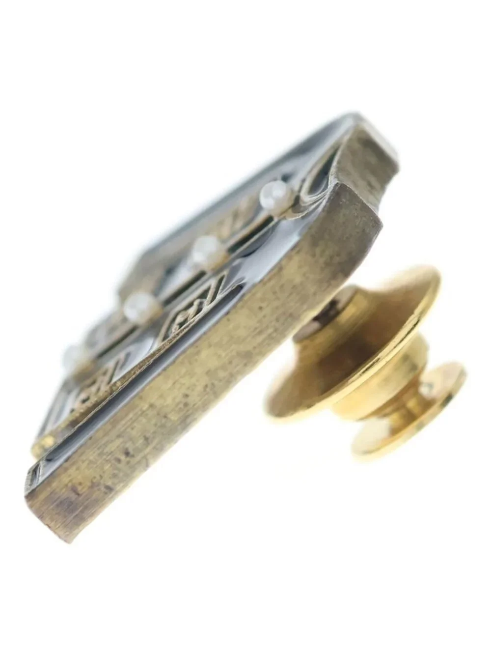 Chanel Pin Brooch Black Gold